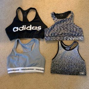LOT - 4 sz. L - Sports Bras - Adidas, New Balance, Calvin Klein